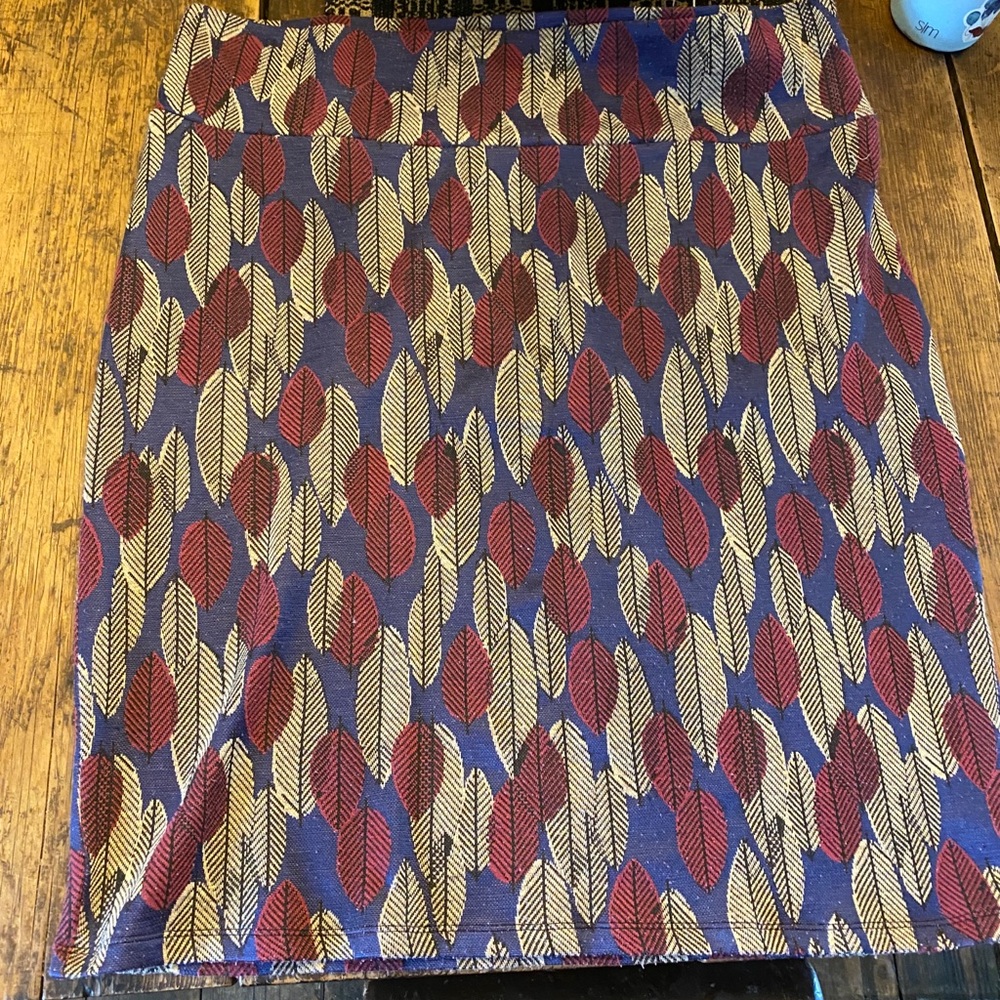 Lularoe Cassie Skirt feather print